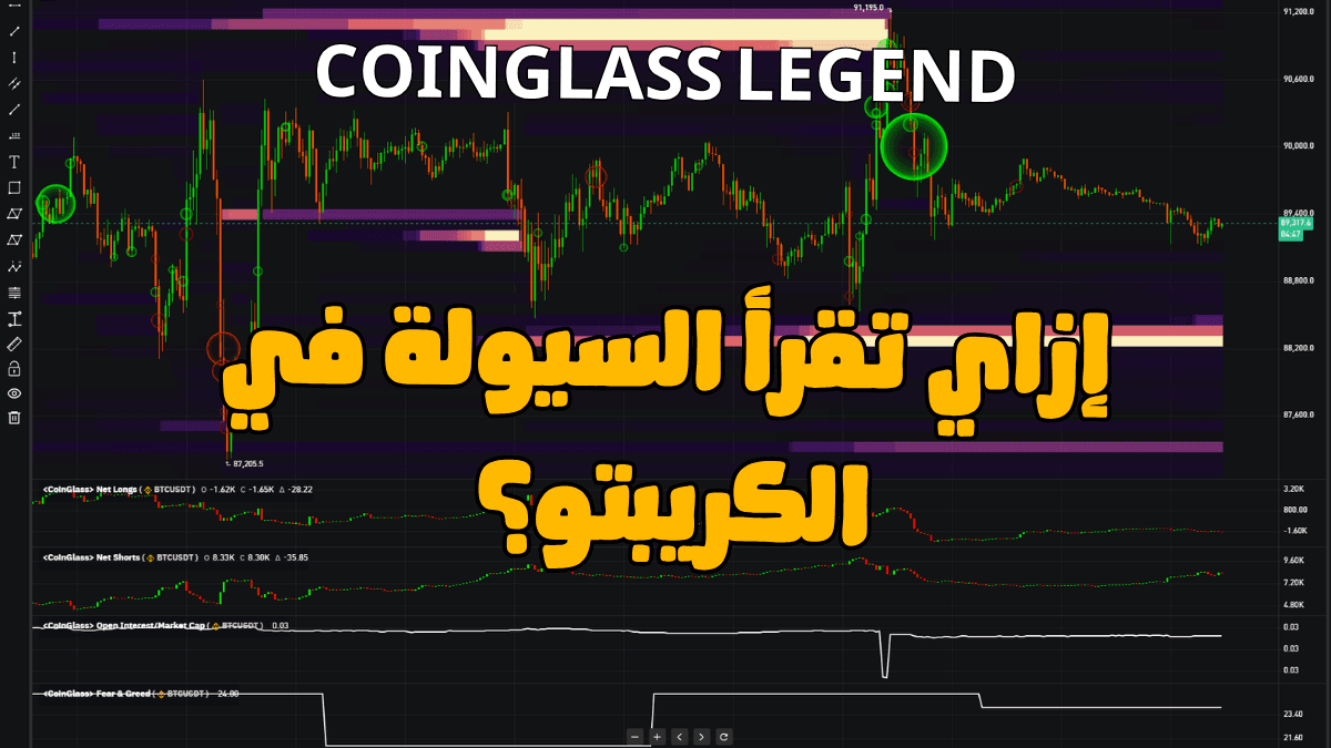 إزاي تقرأ السيولة في الكريبتو؟ شرح أهم مؤشرات Coinglass Legend